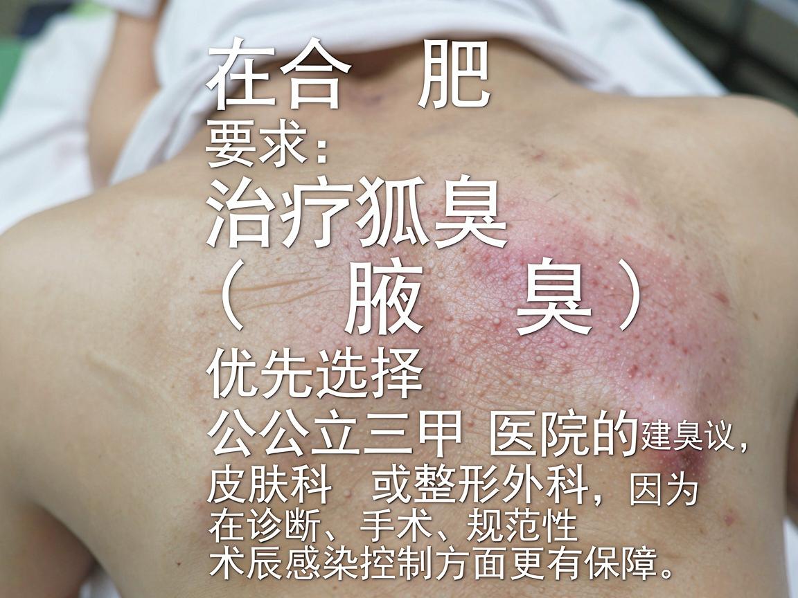 在合肥，治疗狐臭（腋臭）建议优先选择公立三甲医院的皮肤科或整形外科，因为这类医院在诊断、手术规范性和术后感染控制方面更有保障