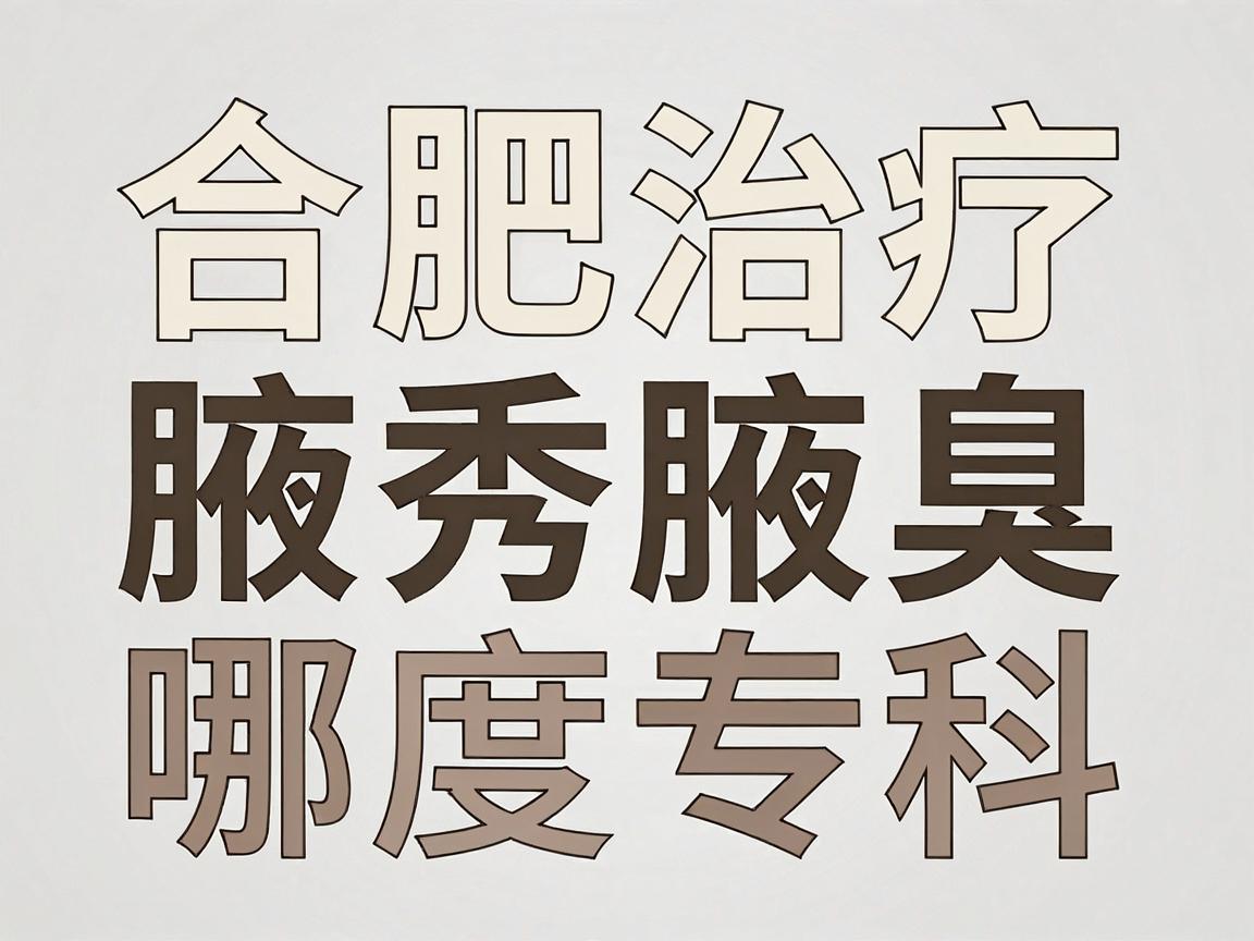 合肥治疗腋臭哪家医院好？合肥腋秀腋臭专科深度解析