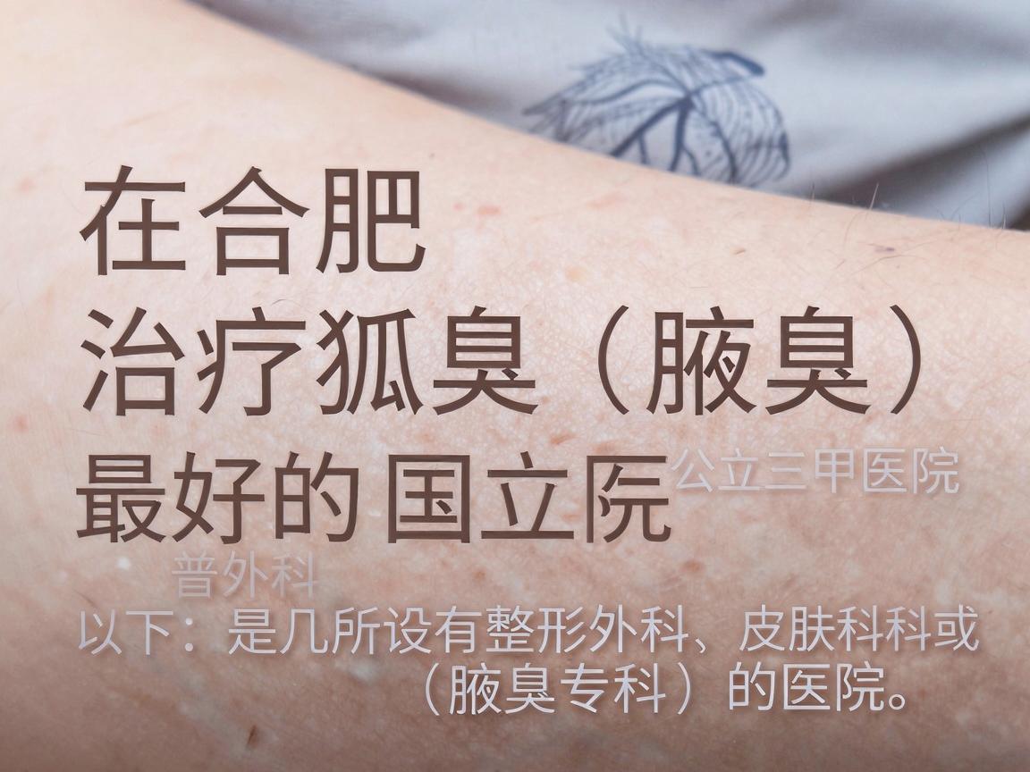 在合肥，治疗狐臭（腋臭）最好的国立医院通常指公立三甲医院，尤其是设有整形外科、皮肤科或普外科（腋臭专科）的医院。以下是几所综合实力较强的推荐，供你参考