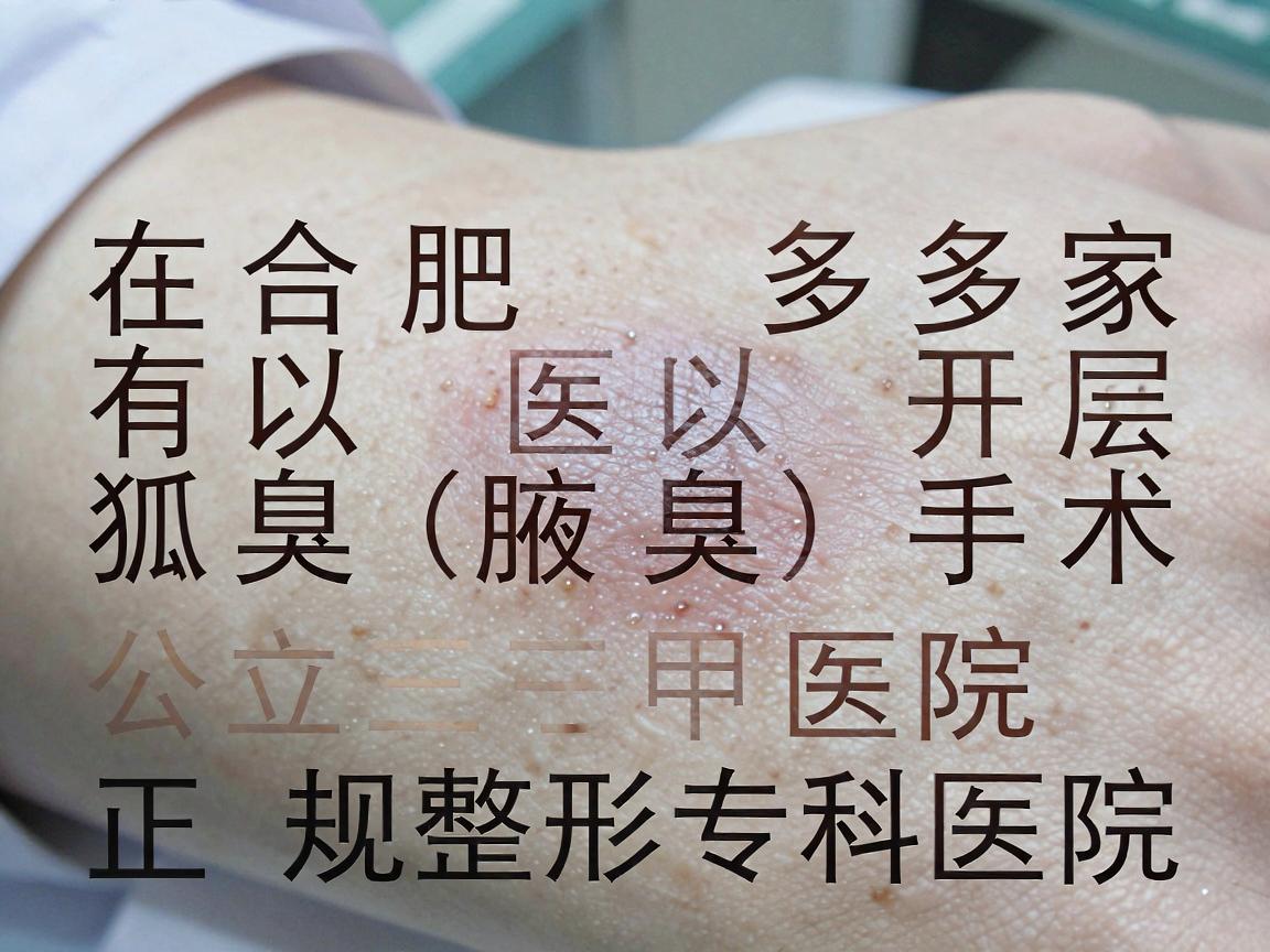 在合肥，有多家医院可以开展狐臭（腋臭）手术，主要分为公立三甲医院和正规整形专科医院。选择时建议优先考虑正规医疗机构，确保安全和效果