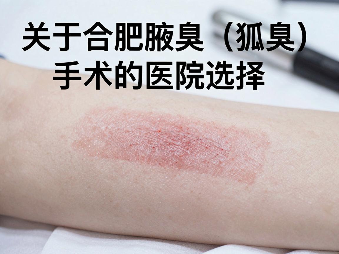 关于合肥腋臭（狐臭）手术的医院选择，核心建议是，治疗腋臭的重点在于手术医生的经验与术式选择，而非单纯看医院的名气