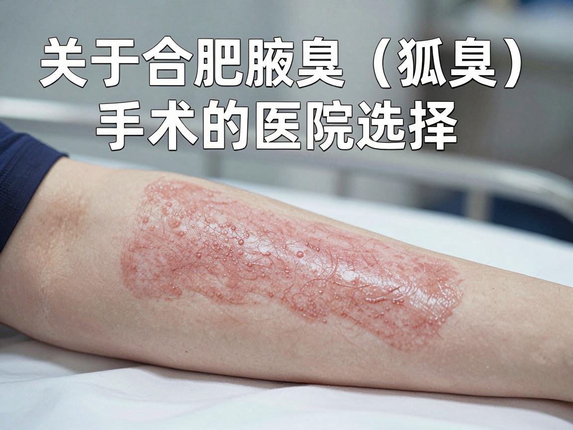 关于合肥腋臭（狐臭）手术的医院选择，核心建议是，治疗腋臭的重点在于手术医生的经验与术式选择，而非单纯看医院的名气