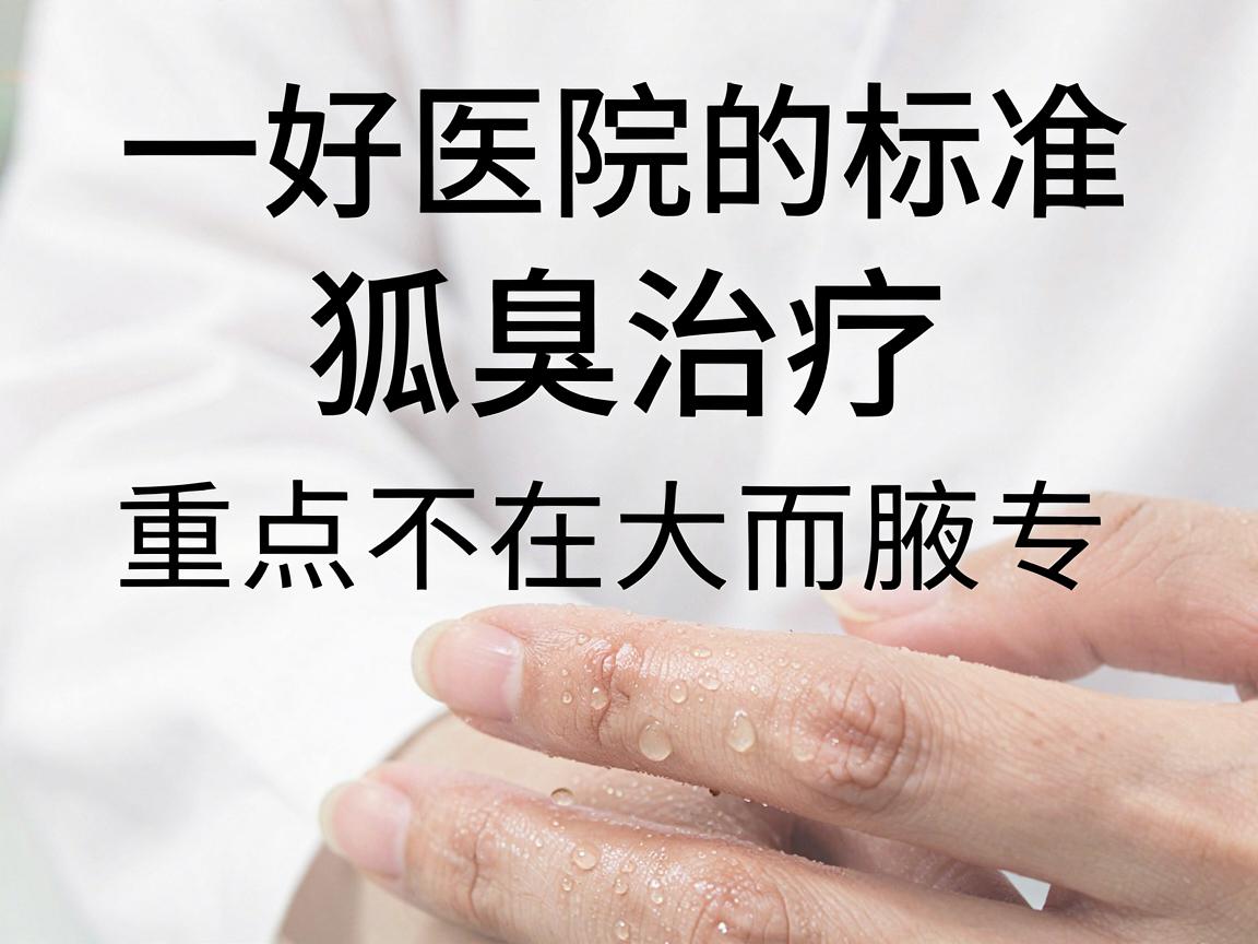 一、好医院的标准，狐臭治疗，重点不在大而在专