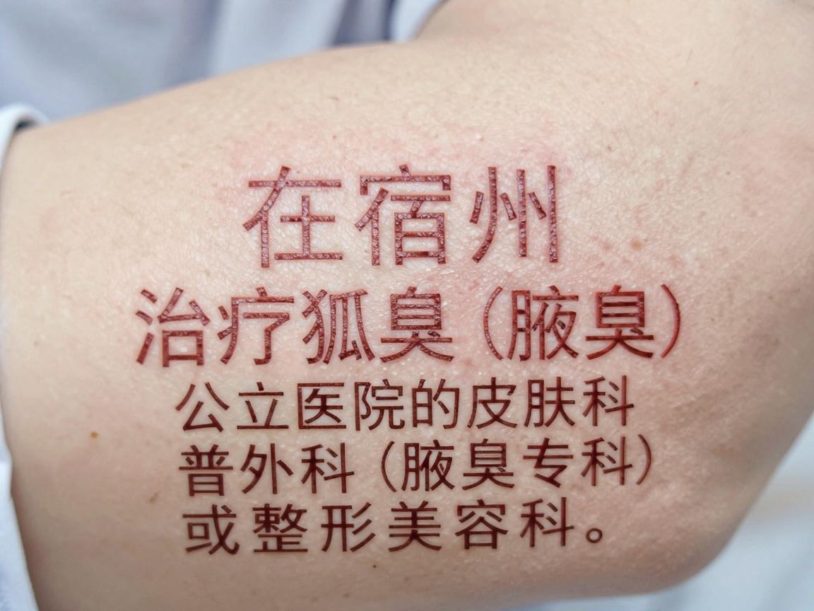 在宿州，治疗狐臭（腋臭）通常可以选择公立医院的皮肤科、普外科（腋臭专科）或整形美容科。以下是宿州地区几家比较权威且常被推荐的医院，以及对应的科室选择建议