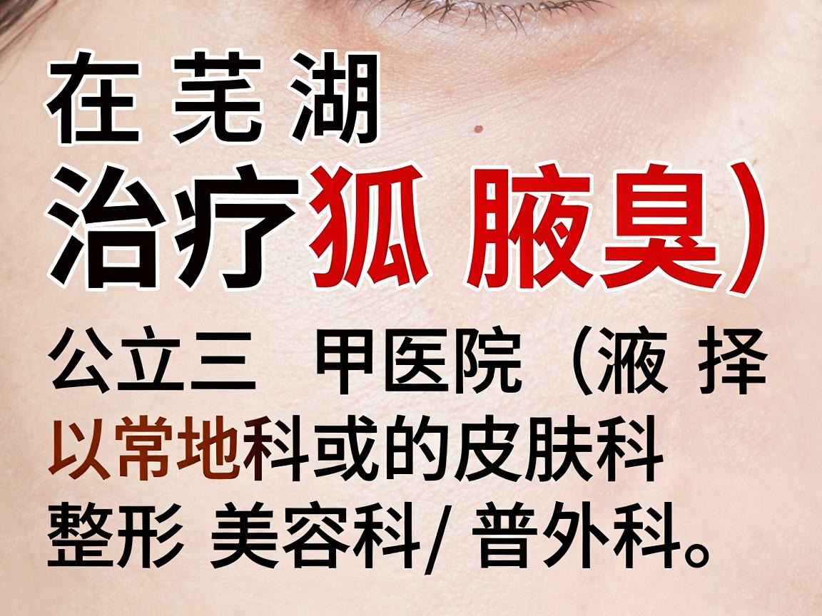 在芜湖，治疗狐臭（腋臭）通常可以选择公立三甲医院的皮肤科或整形美容科/普外科。以下是几家在当地比较正规且口碑较好的医院推荐，你可以根据情况选择