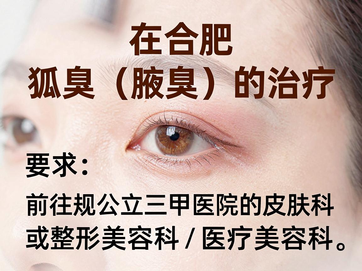 在合肥，针对狐臭（腋臭）的治疗，通常建议前往正规公立三甲医院的皮肤科或整形美容科/医疗美容科。以下是具体的就诊建议和医院选择，供你参考