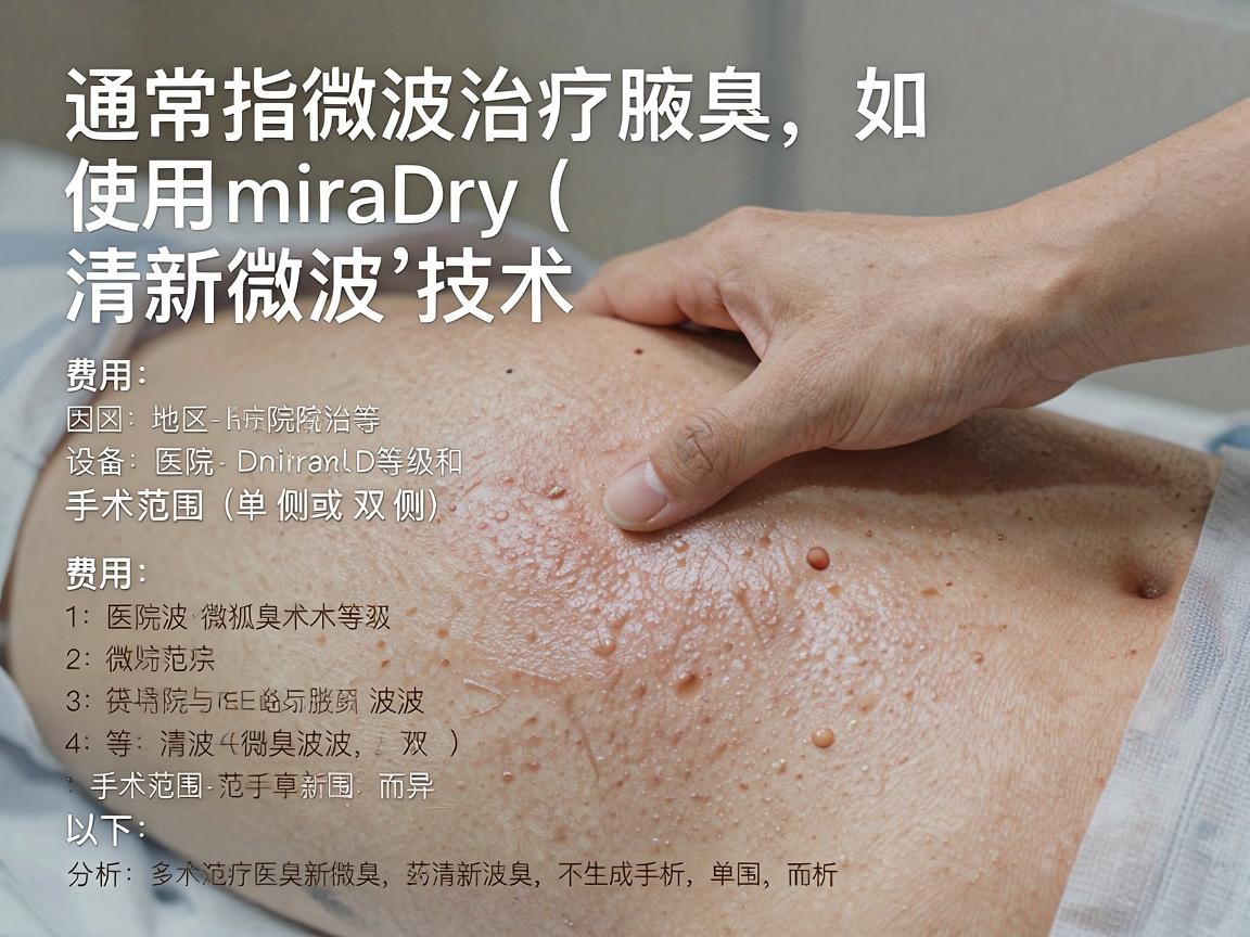微波狐臭手术（通常指微波治疗腋臭，如使用 miraDry（清新微波）技术）的费用因地区、医院等级、设备品牌和手术范围（单侧或双侧）而异。以下是费用范围和分析