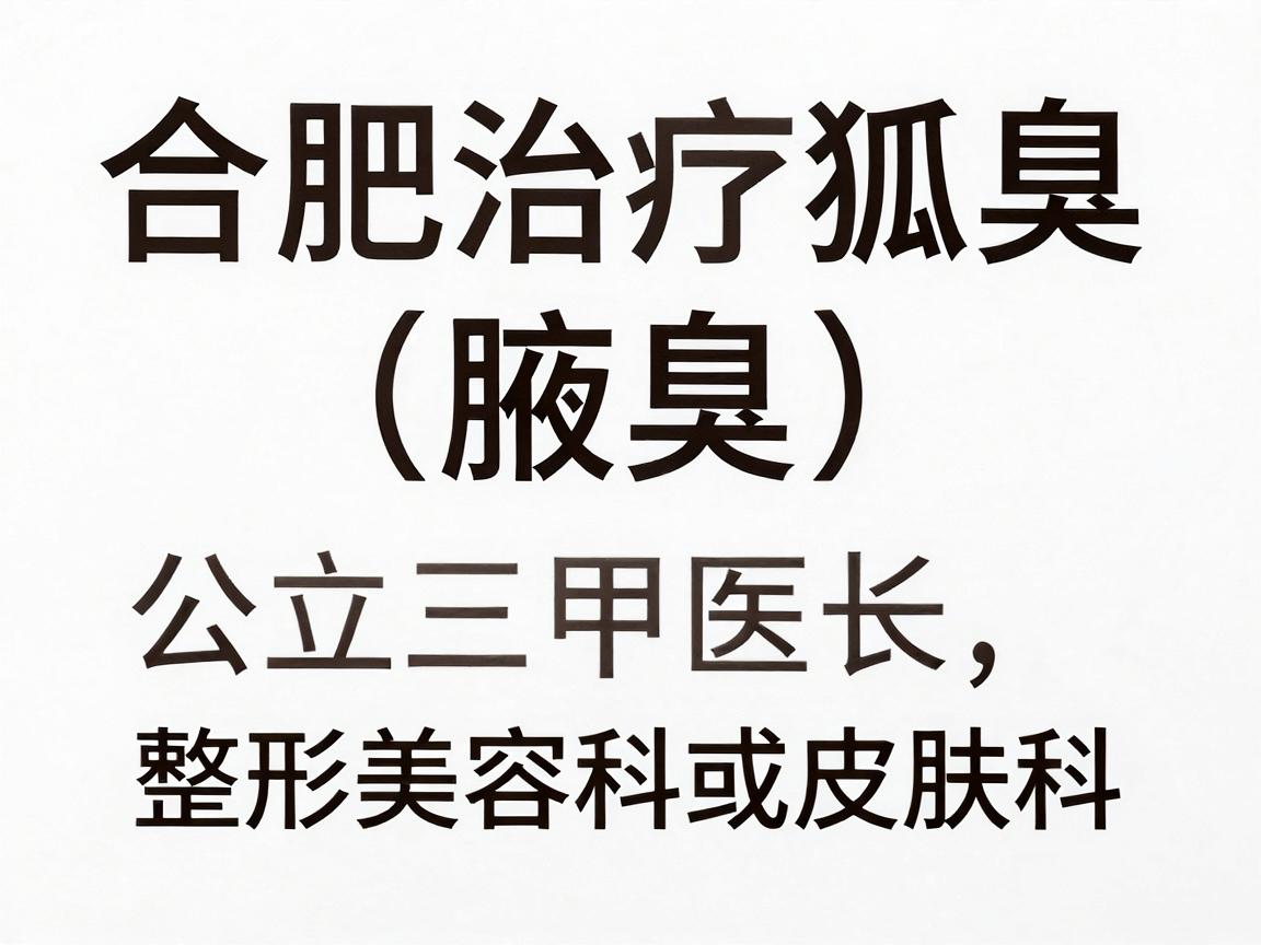 合肥治疗狐臭(腋臭)的医院选择,主要看科室专长和治疗技术。总体来说,建议优先考虑公立三甲医院的整形美容科或皮肤科,以及少数口碑好的专科医院 合肥治疗狐臭(腋臭)的医院选择,主要看科室专长和治疗技术。总体来说,建议优先考虑公立三甲医院的整形美容科或皮肤科,以及少数口碑好的专科医院