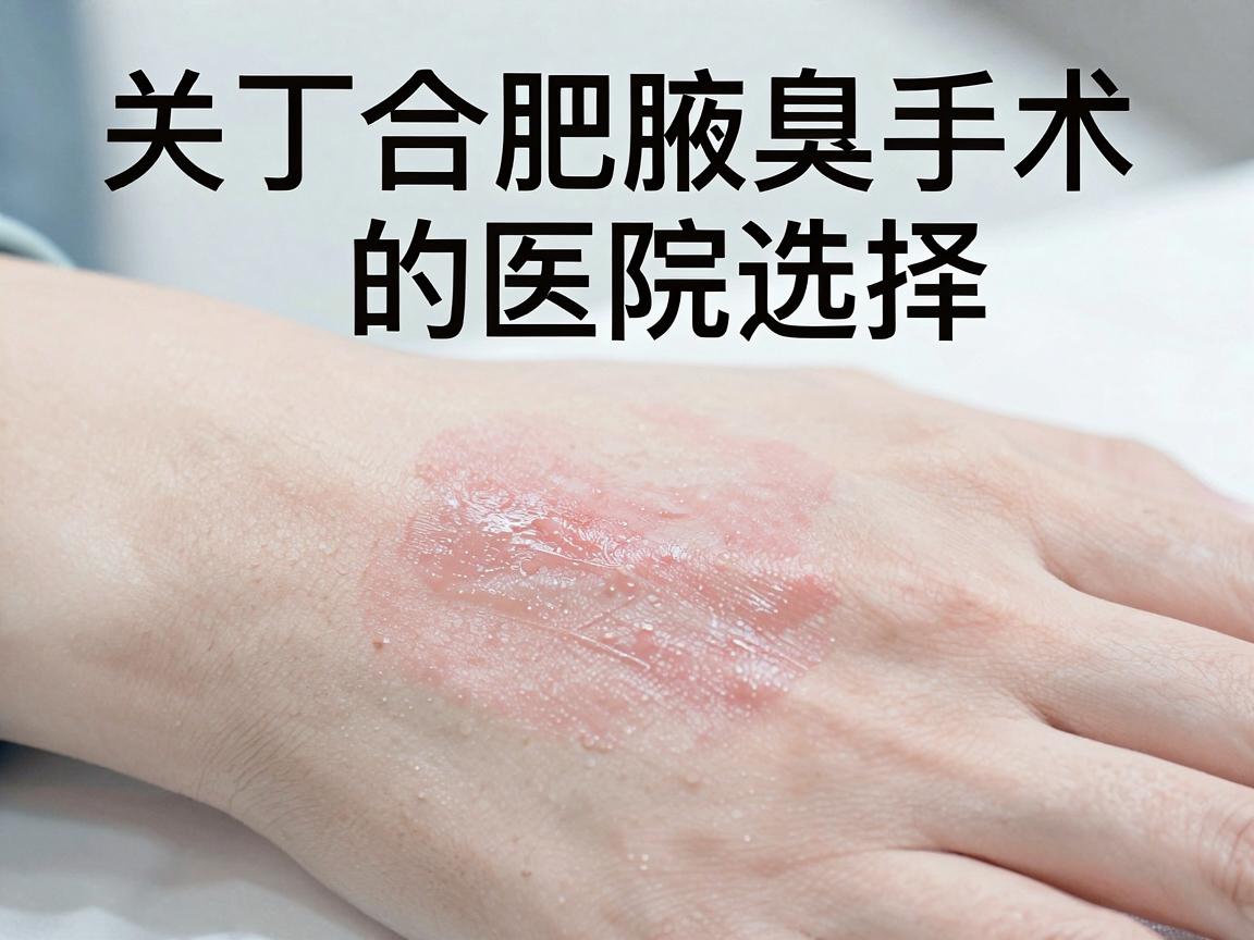 关于合肥腋臭手术的医院选择，一个核心建议是，优先选择三甲医院的整形外科或皮肤科，避免盲目相信广告或小诊所