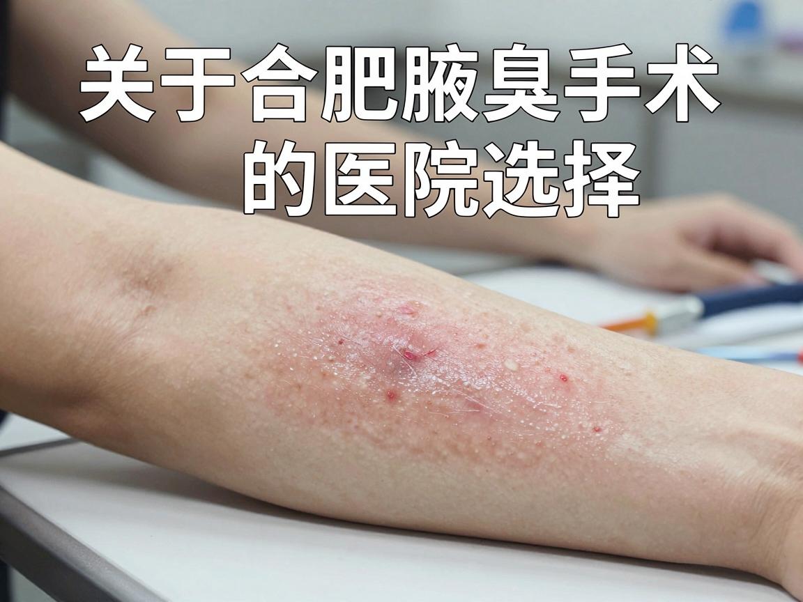 关于合肥腋臭手术的医院选择，一个核心建议是，优先选择三甲医院的整形外科或皮肤科，避免盲目相信广告或小诊所