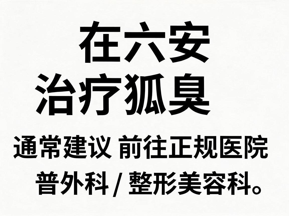 在六安，治疗狐臭（腋臭）通常建议前往正规医院的皮肤科或普外科/整形美容科。以下是一些当地认可度较高的医院，供你参考