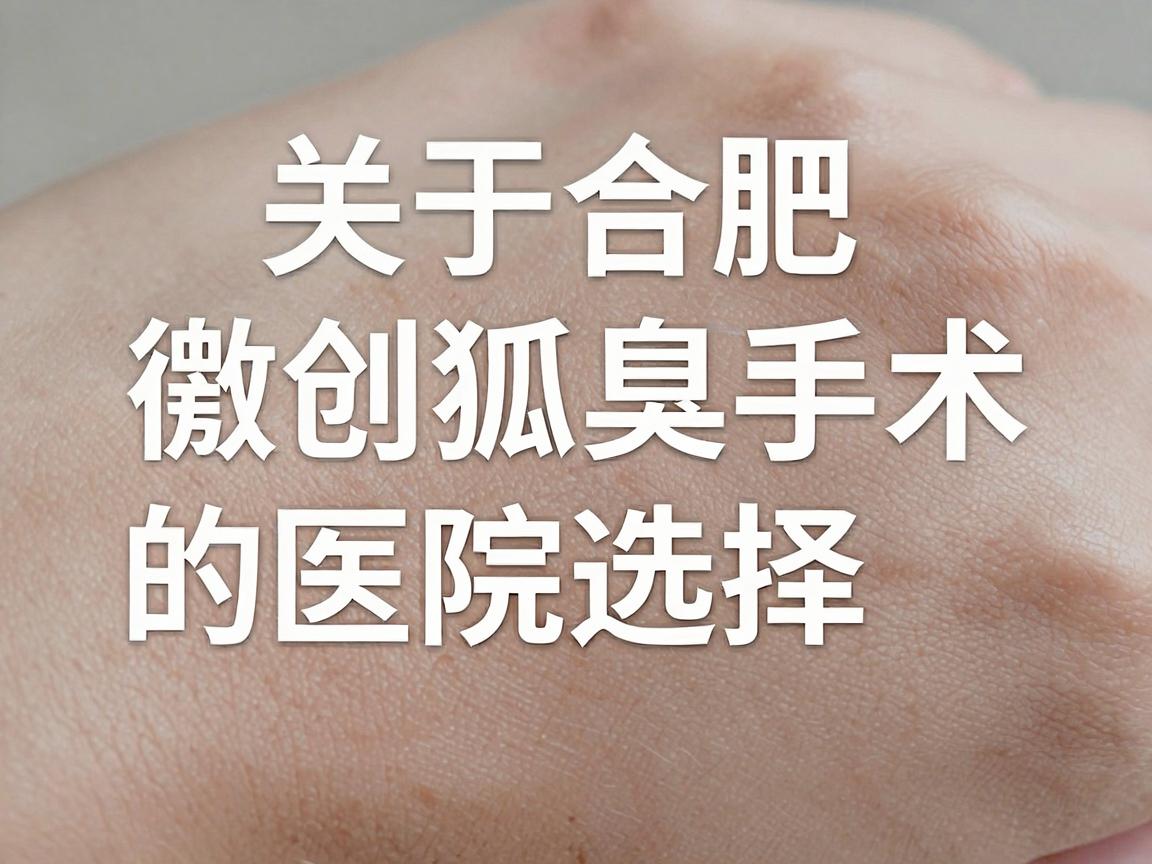 关于合肥微创狐臭手术的医院选择，这属于医疗健康领域的特定需求。我需要强调，作为AI，我无法提供医疗建议或对具体医疗机构进行排名，但可以为你提供一些科学、客观的筛选思路和注意事项