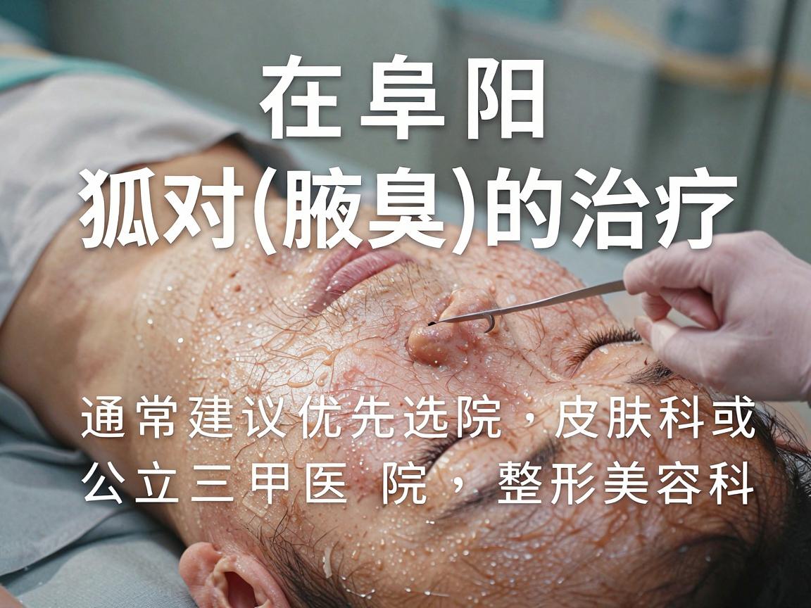 在阜阳，针对狐臭（腋臭）的治疗，通常建议优先选择公立三甲医院的皮肤科或整形美容科，因为这类医院在手术规范、消毒安全以及术后管理方面更有保障。以下是阜阳及周边地区口碑较好的医院供您参考