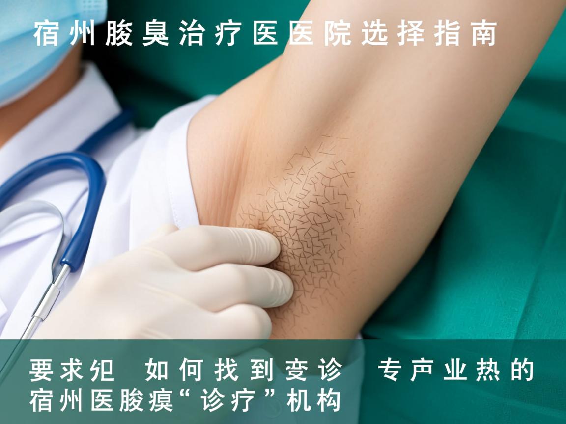 宿州腋臭治疗医院选择指南，如何找到专业的宿州腋臭诊疗机构