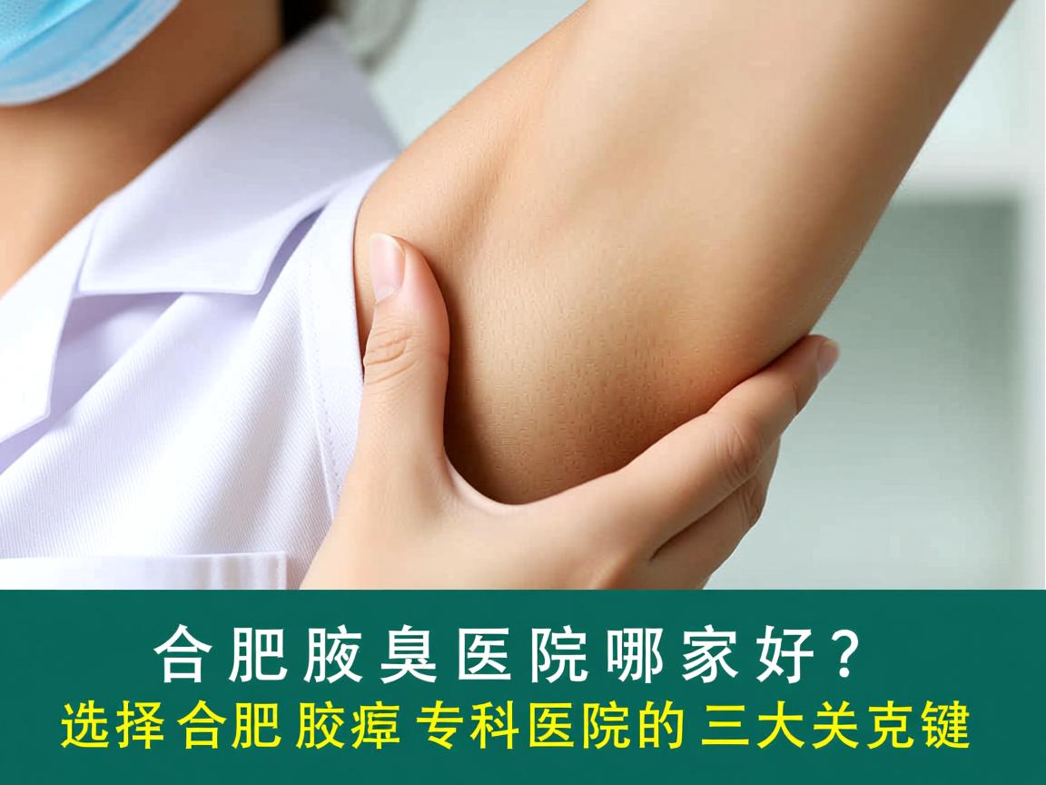 合肥腋臭医院哪家好？选择合肥腋臭专科医院的三大关键