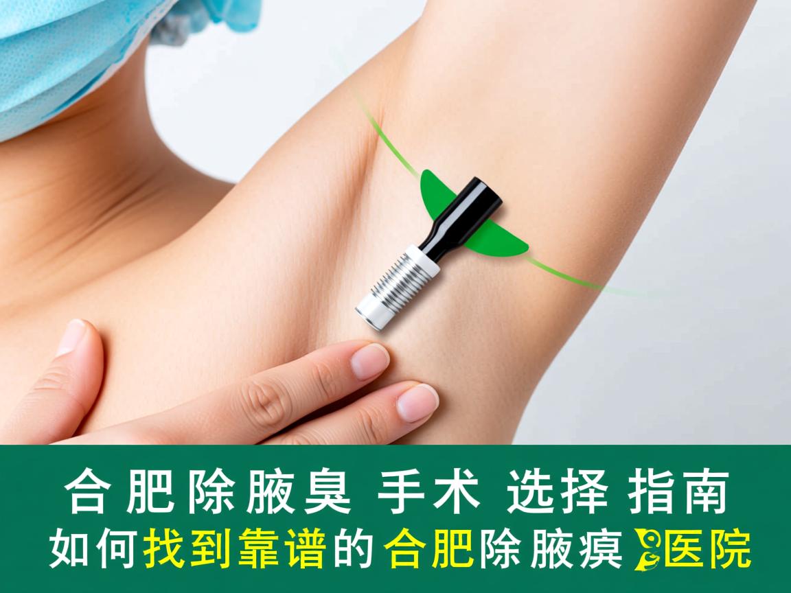 合肥除腋臭手术选择指南，如何找到靠谱的合肥除腋臭医院