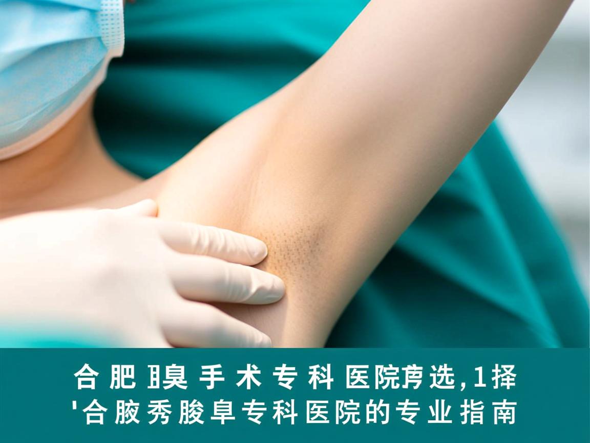 合肥腋臭手术专科医院，选择合肥腋秀腋臭专科医院的专业指南