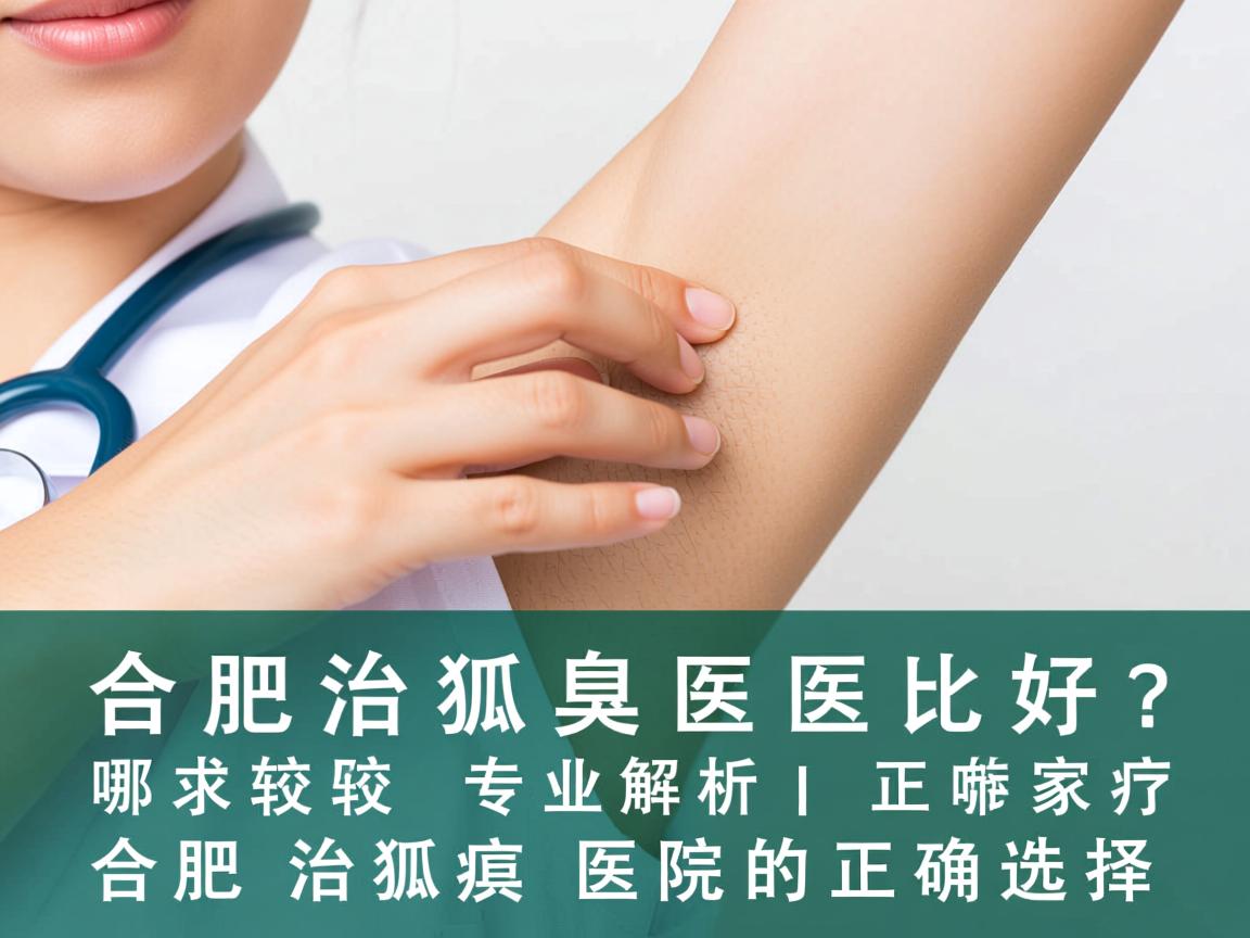 合肥治狐臭医院哪家比较好？专业解析合肥治狐臭医院的正确选择