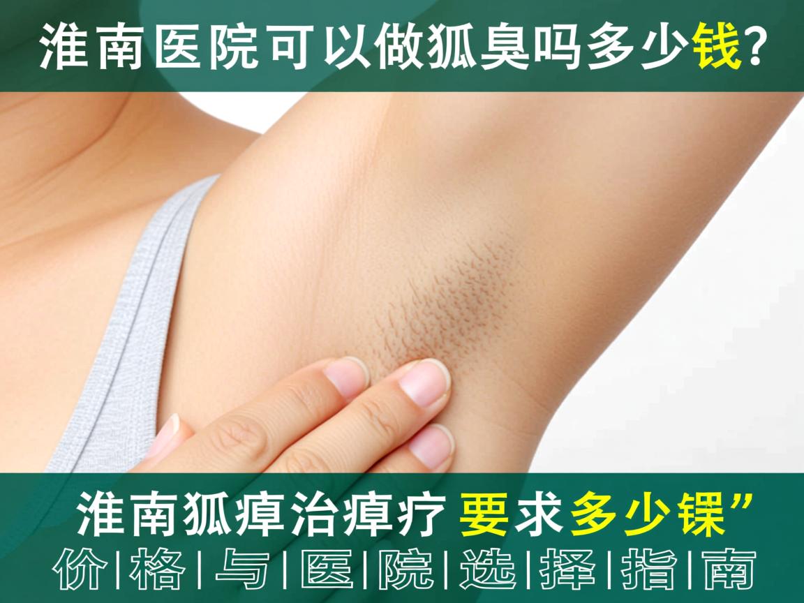 淮南医院可以做狐臭吗多少钱？淮南狐臭治疗价格与医院选择指南