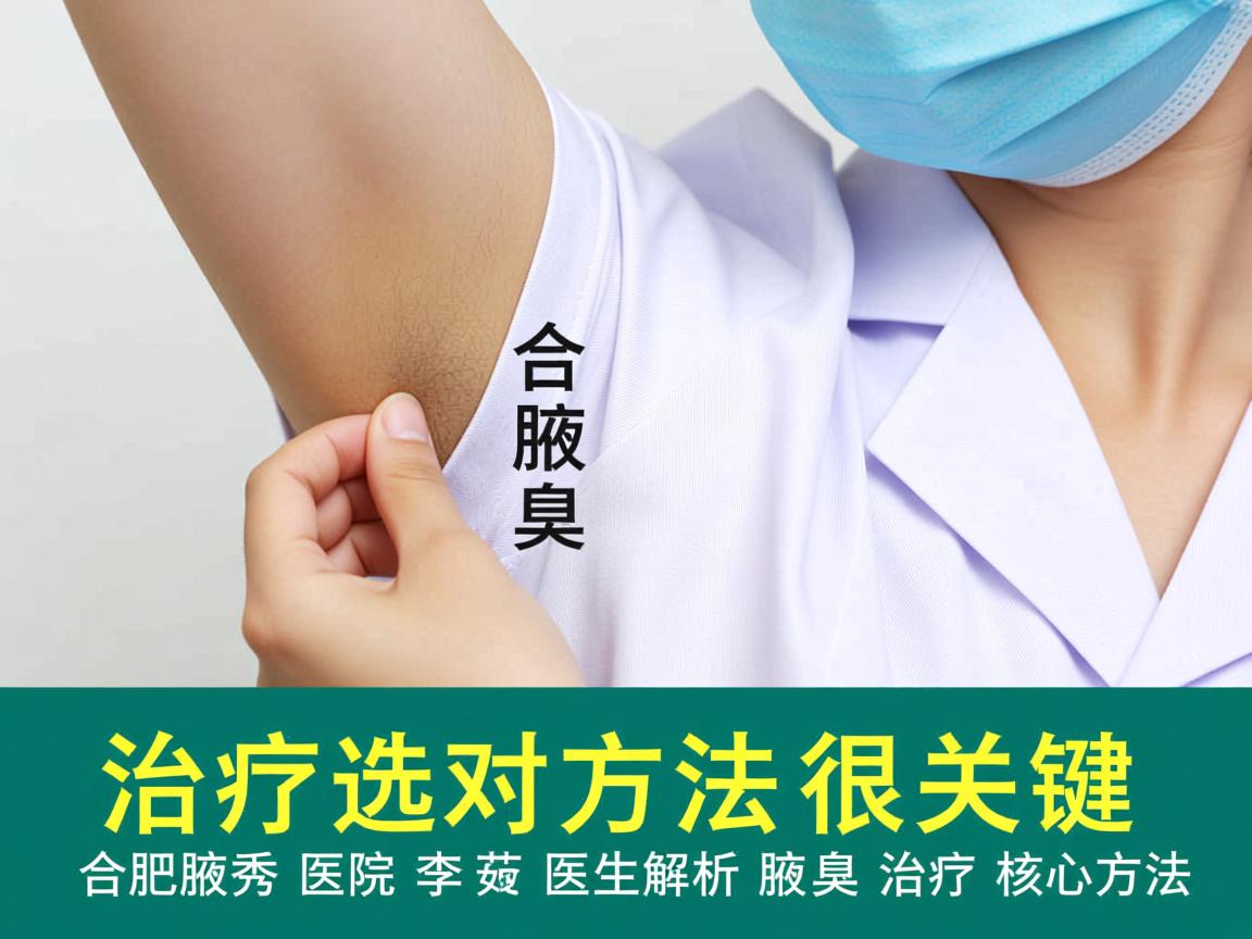 腋臭治疗选对方法很关键，合肥腋秀医院李茹医生解析腋臭治疗核心方法