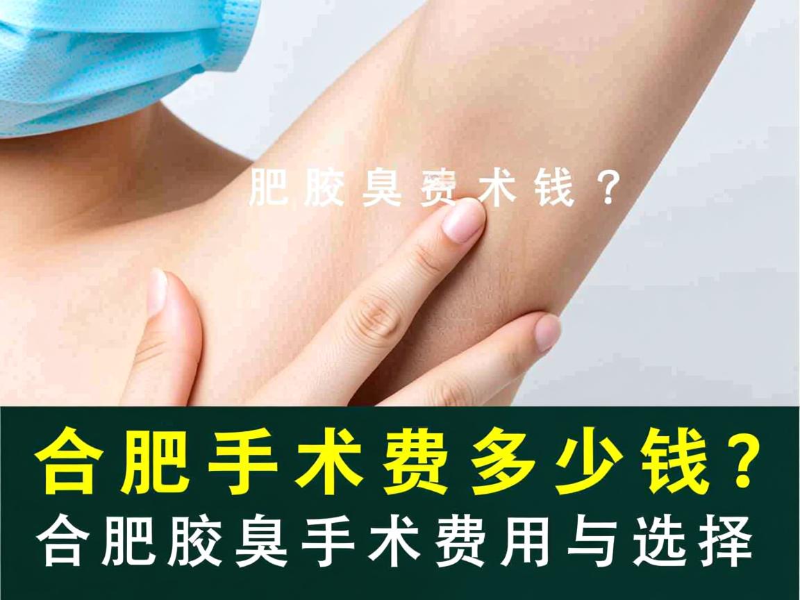 合肥腋臭手术费多少钱？详解合肥腋臭手术费用与选择
