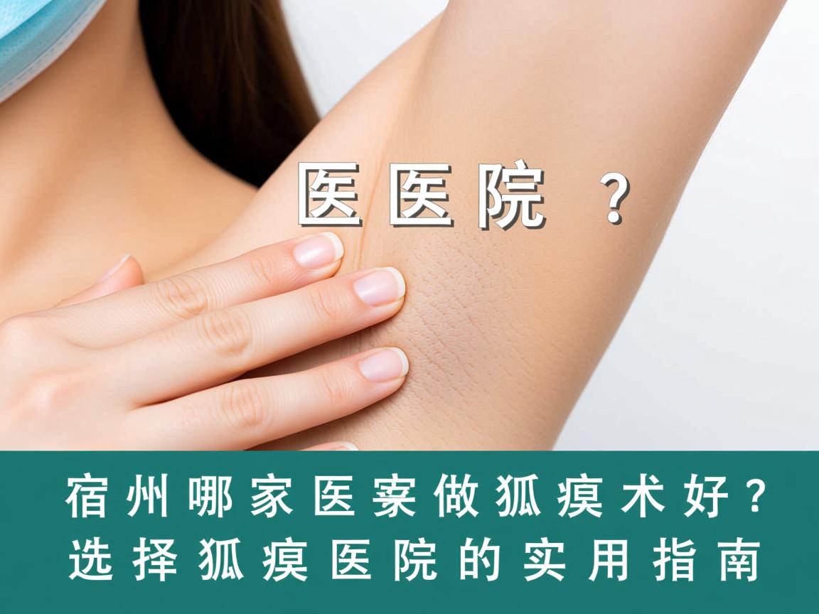 宿州哪家医院做狐臭术好？选择狐臭医院的实用指南