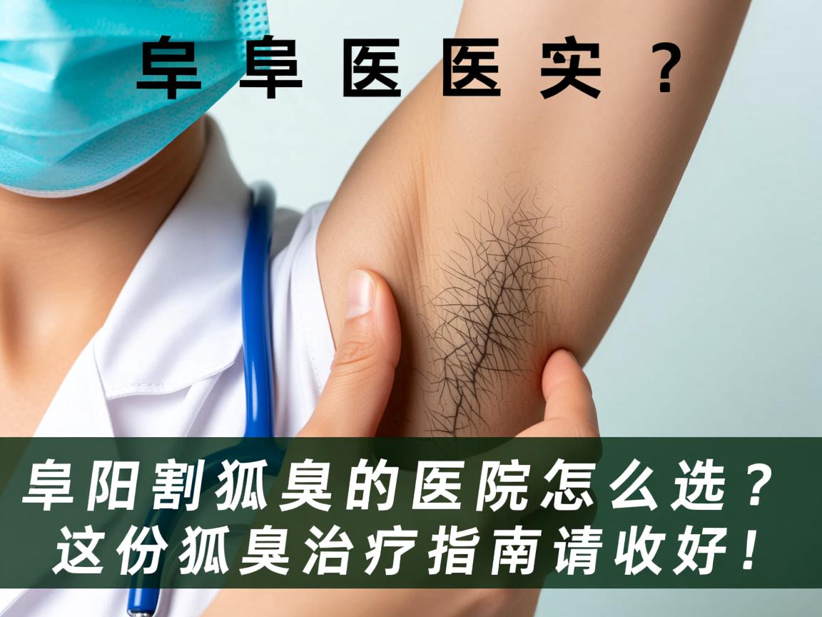 阜阳割狐臭的医院怎么选？这份狐臭治疗指南请收好！