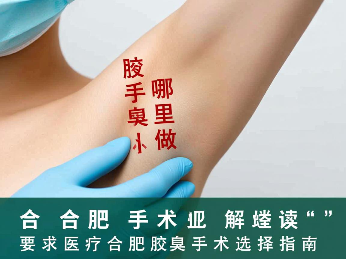 合肥腋臭手术哪里做 专业解读合肥腋臭手术选择指南