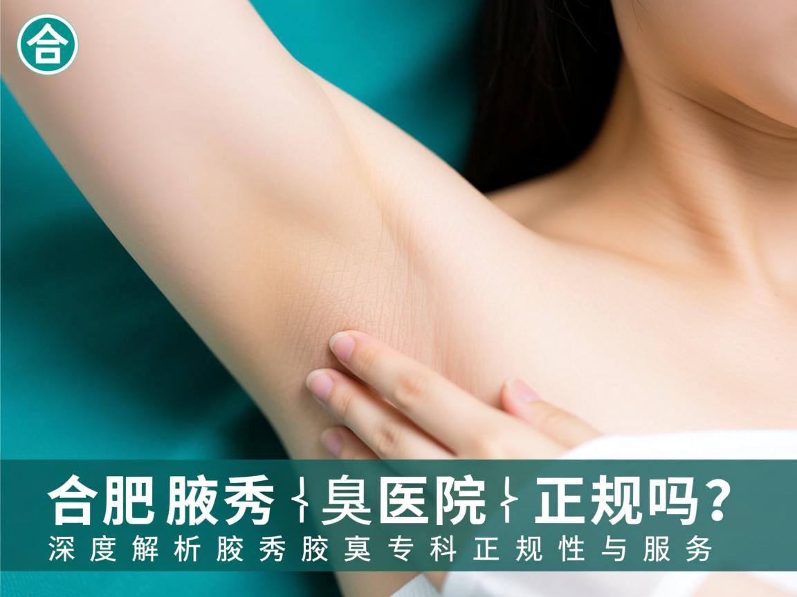 合肥腋秀腋臭医院正规吗？深度解析腋秀腋臭专科正规性与服务