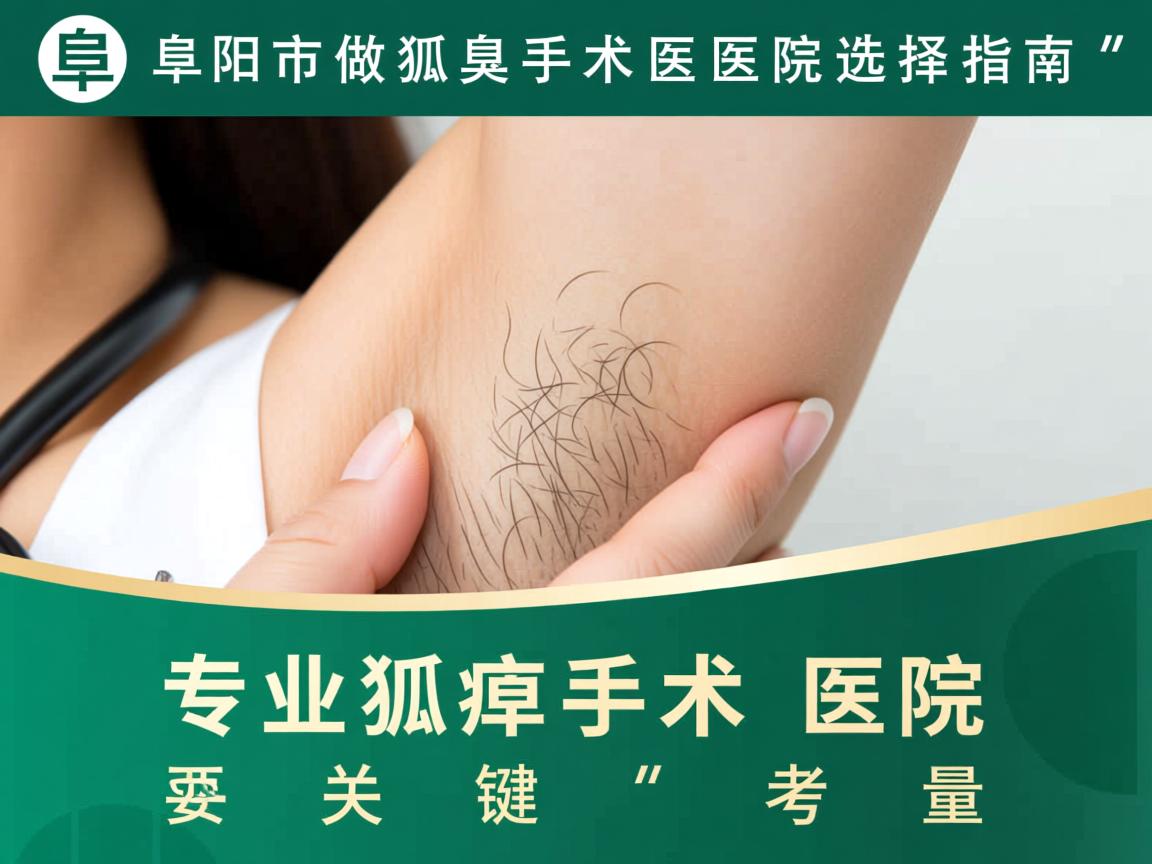 阜阳市做狐臭手术医院选择指南，专业狐臭手术医院的关键考量
