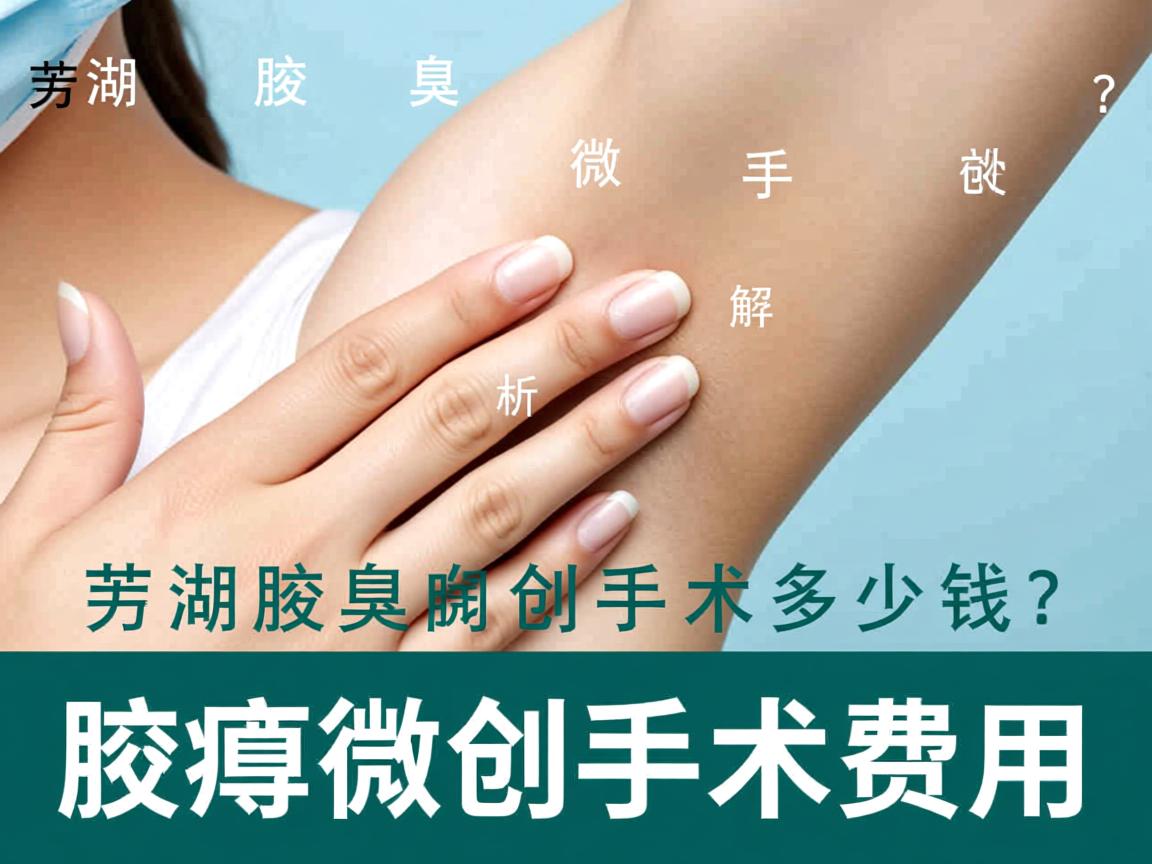 芜湖腋臭微创手术多少钱？解析芜湖腋臭微创手术费用