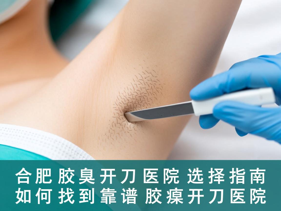 合肥腋臭开刀医院选择指南，如何找到靠谱的腋臭开刀医院
