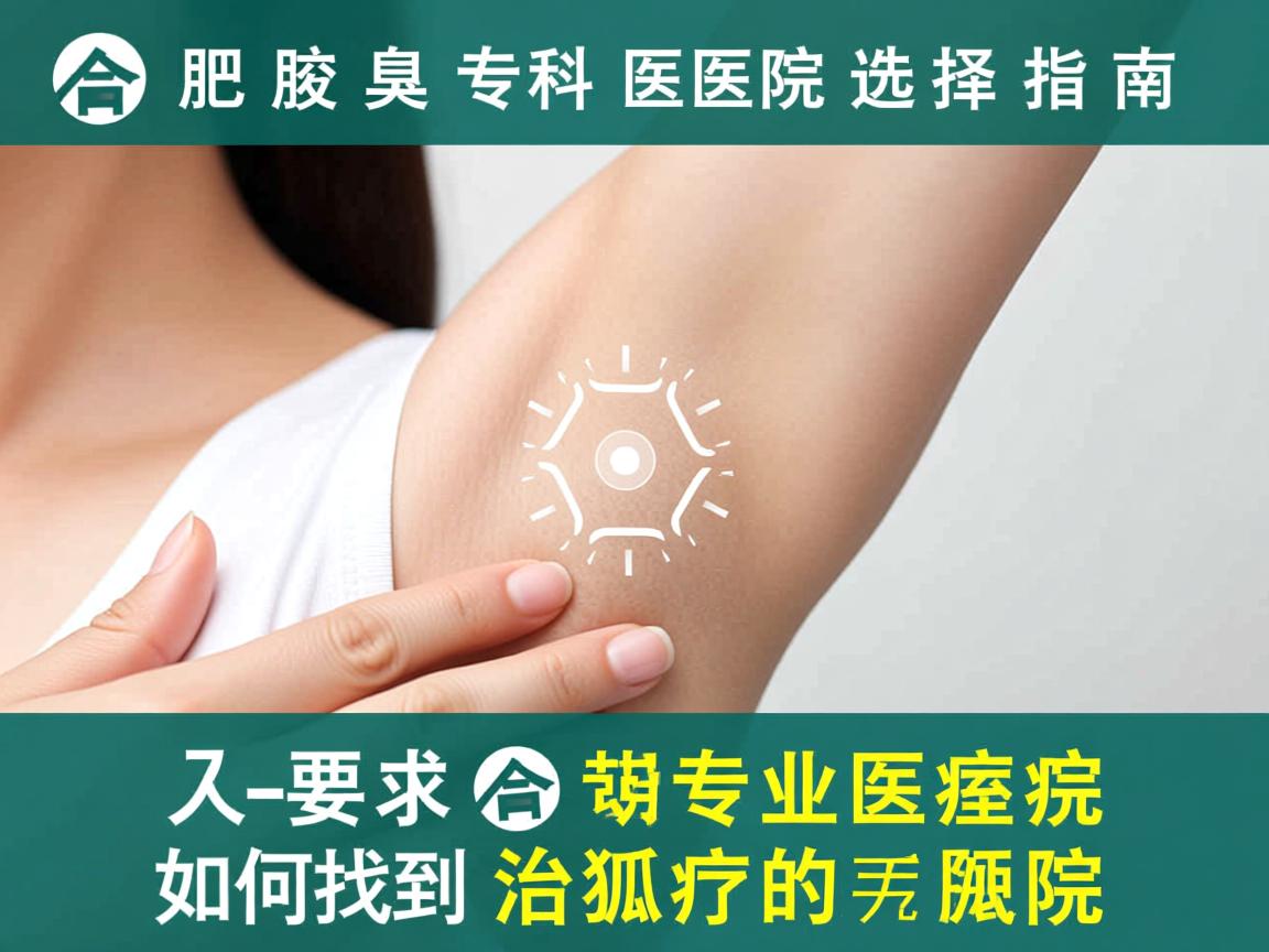 合肥腋臭专科医院选择指南，如何找到专业治疗狐臭的医院