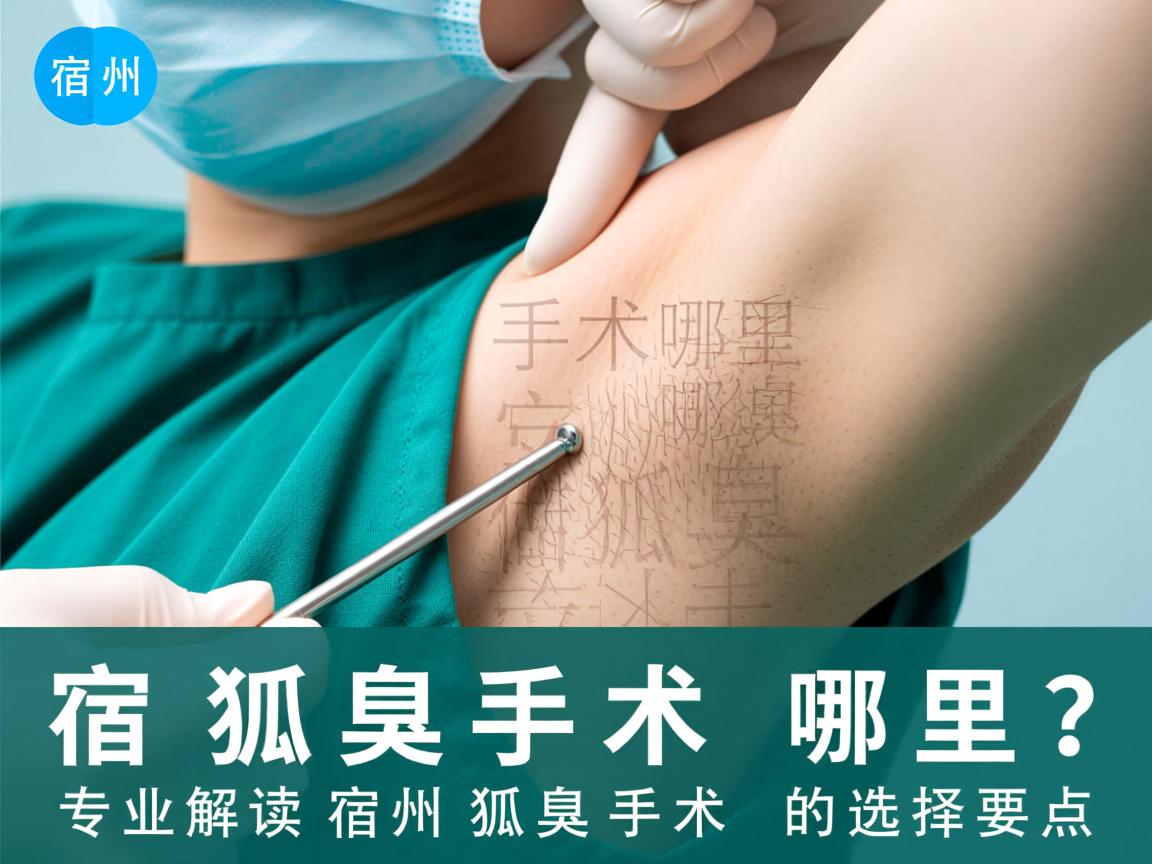 宿州狐臭手术哪里做？专业解读宿州狐臭手术的选择要点
