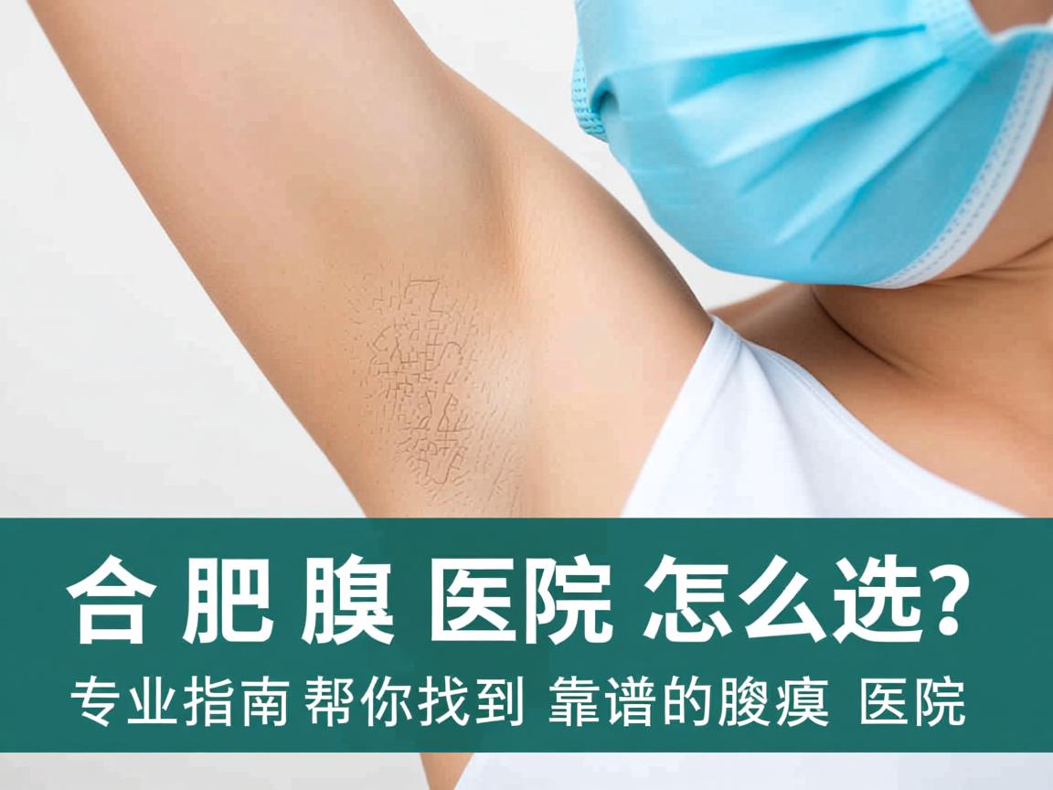 合肥腋臭医院怎么选？专业指南帮你找到靠谱的腋臭医院