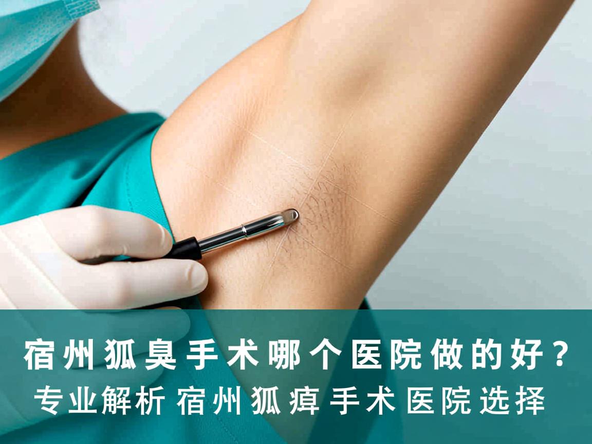 宿州狐臭手术哪个医院做的好？专业解析宿州狐臭手术医院选择