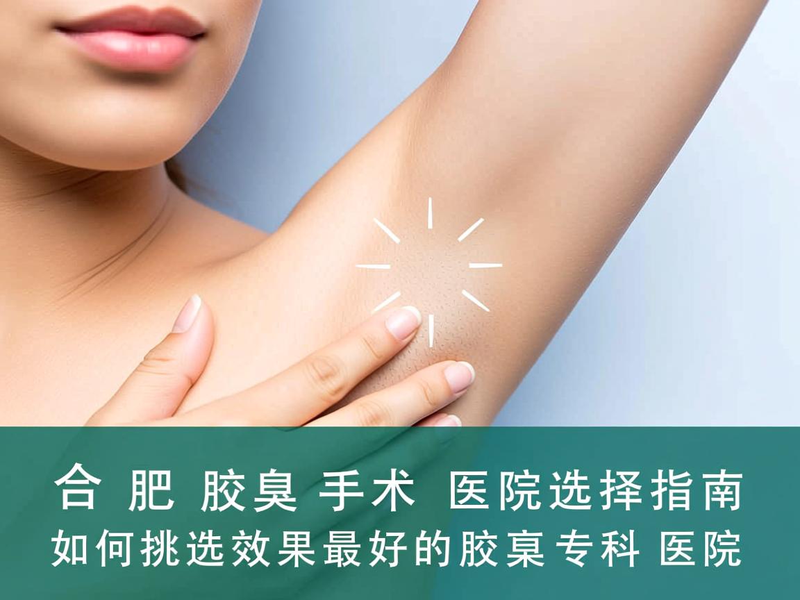 合肥腋臭手术医院选择指南，如何挑选效果最好的腋臭专科医院