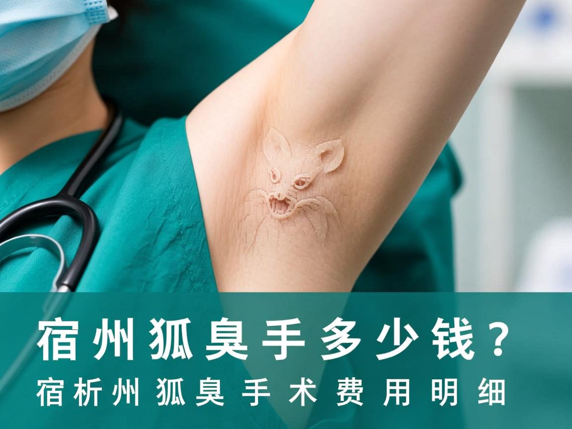宿州做狐臭手术多少钱？解析宿州狐臭手术费用明细