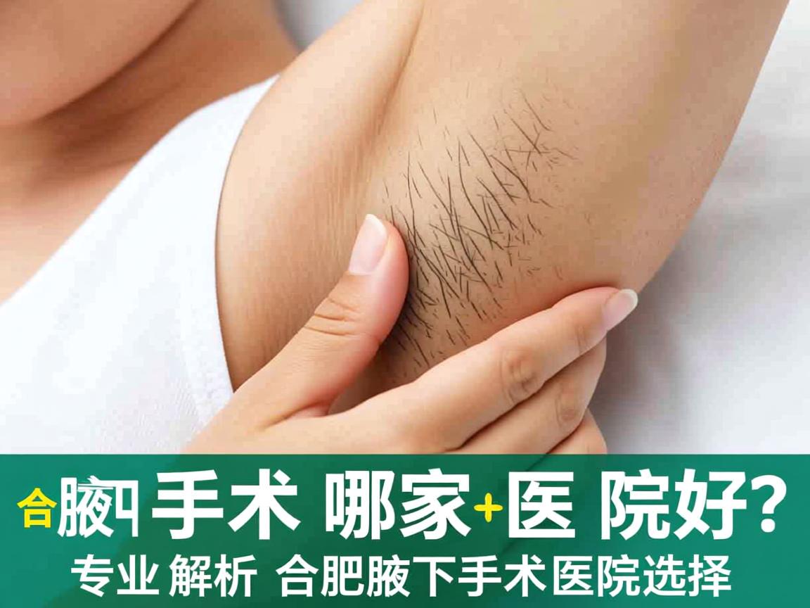 合肥腋下手术哪家医院好？专业解析合肥腋下手术医院选择