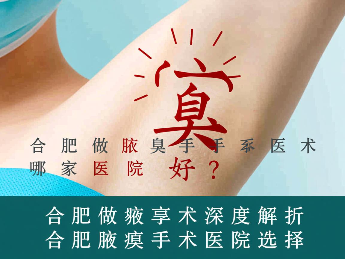 在合肥做腋臭手术哪家医院好？深度解析合肥腋臭手术医院选择