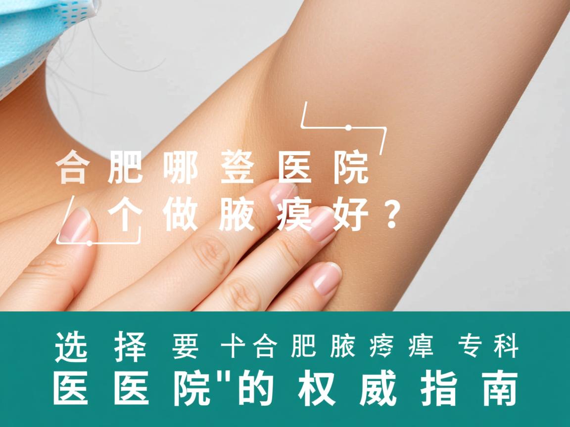 合肥哪个医院做腋臭好？选择合肥腋臭专科医院的权威指南