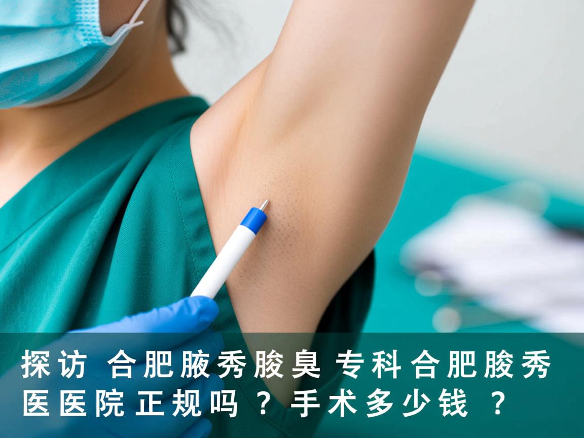 探访合肥腋秀腋臭专科，合肥腋秀医院正规吗？手术多少钱？