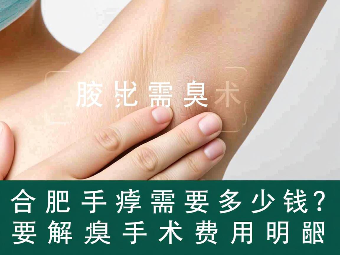 合肥腋臭手术需要多少钱？解析腋臭手术费用明细