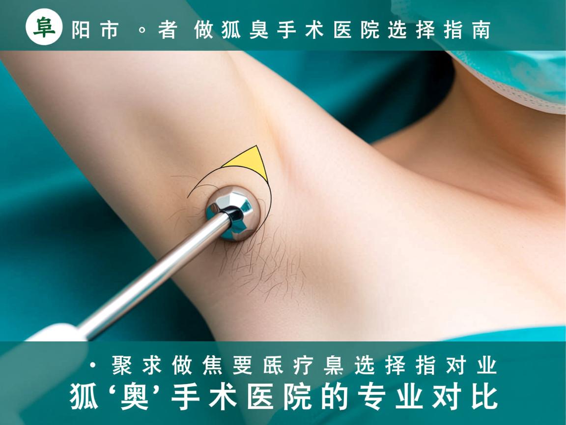 阜阳市做狐臭手术医院选择指南，聚焦狐臭手术医院的专业对比