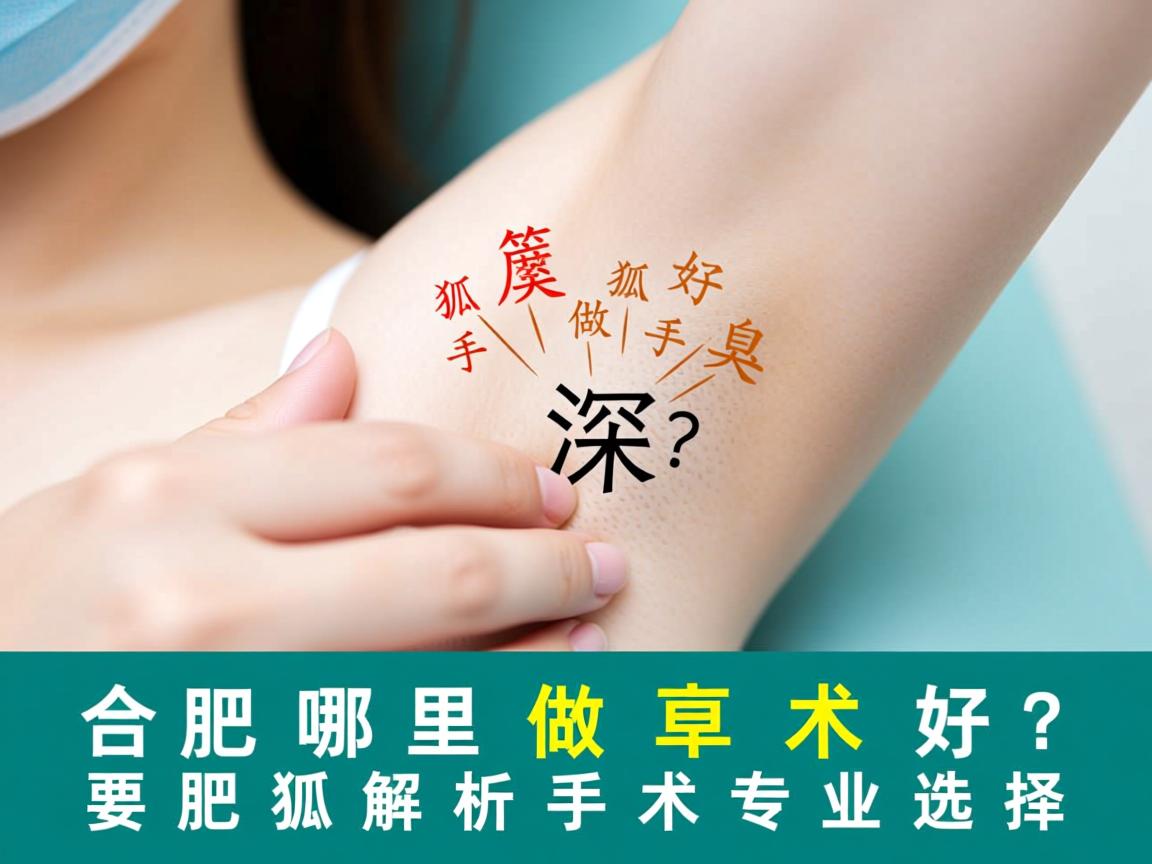 合肥哪里做狐臭手术好？深度解析合肥狐臭手术专业选择
