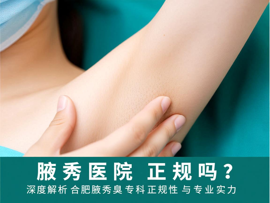 腋秀医院正规吗？深度解析合肥腋秀腋臭专科正规性与专业实力