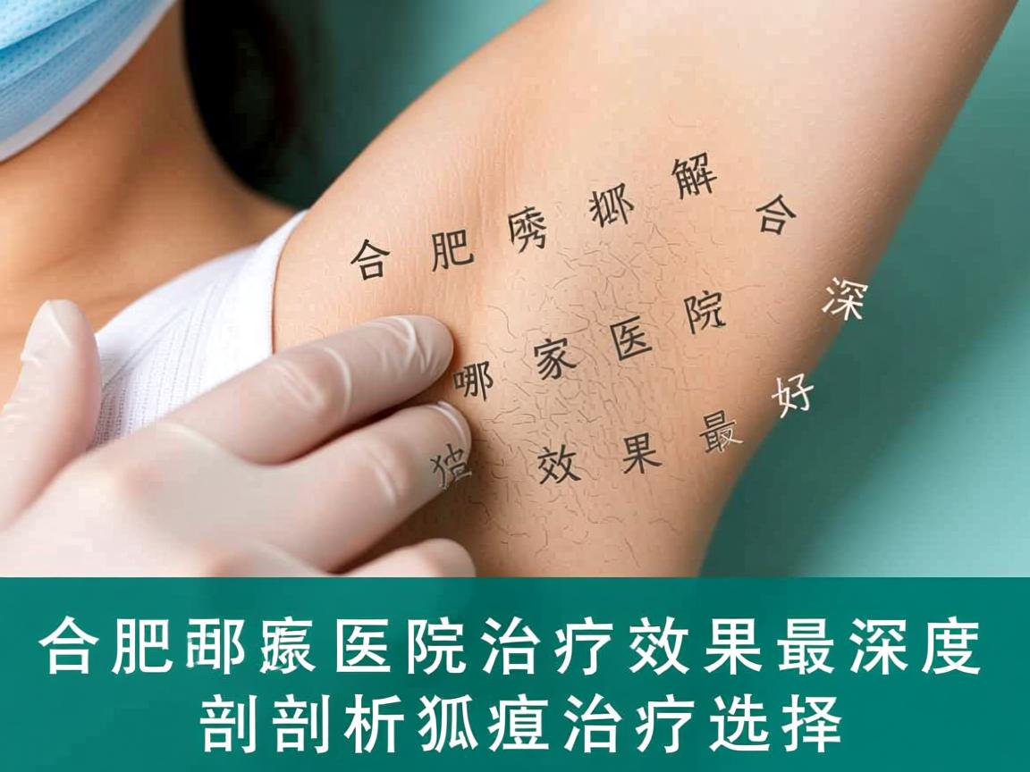 合肥腋秀解析，合肥哪家医院治疗狐臭效果最好，深度剖析狐臭治疗选择