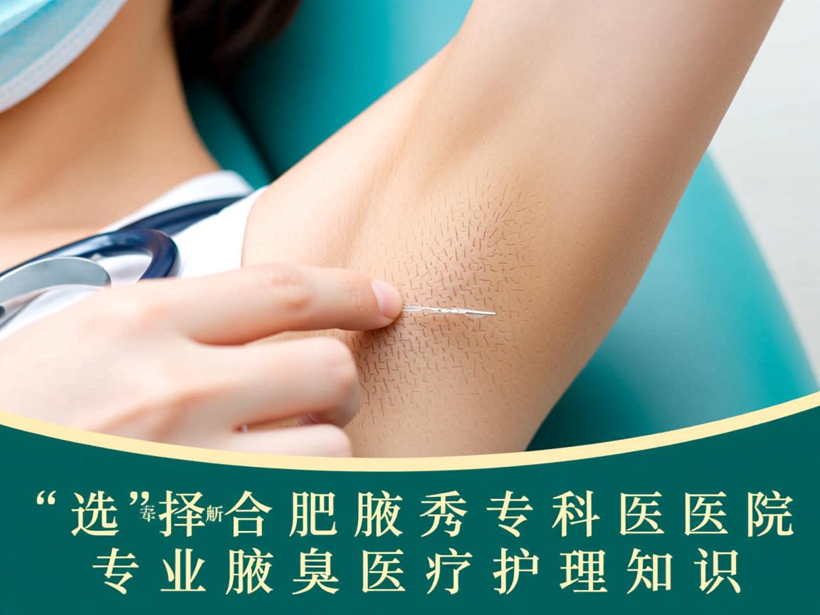 选择合肥腋秀专科医院 解析专业腋臭医疗护理知识