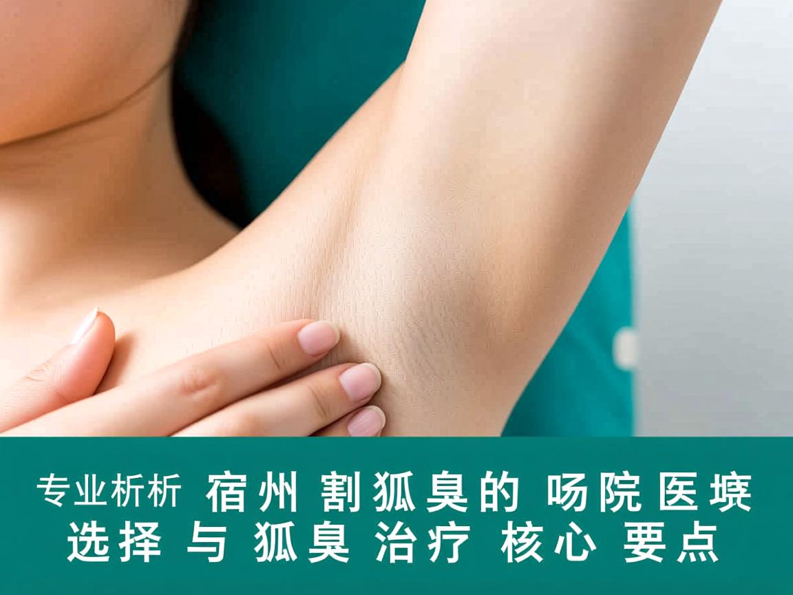 专业解析，宿州割狐臭的医院选择与狐臭治疗核心要点