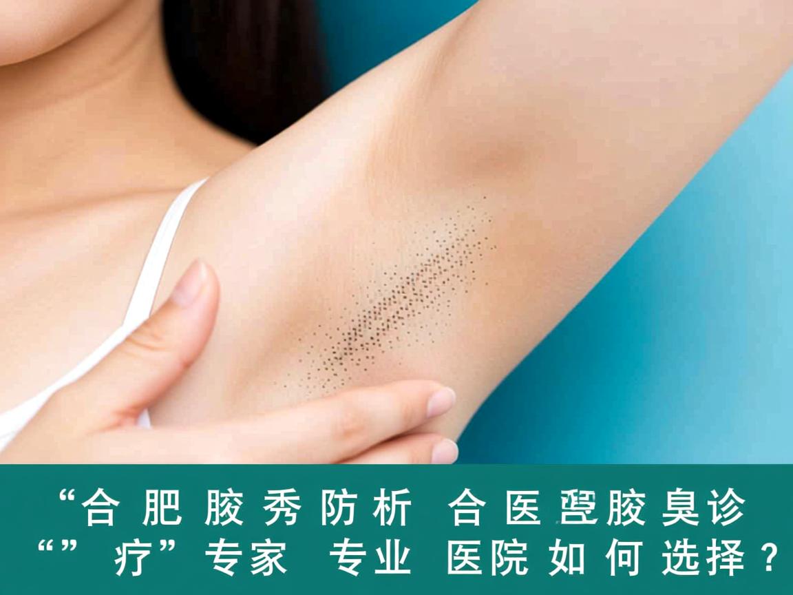 合肥腋秀解析，合肥腋臭诊疗，专业医院如何选择？